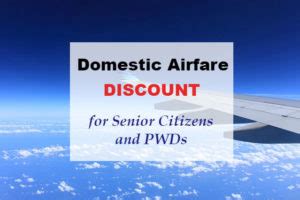 PAL and CebuPac give Senior Citizens and PWDs Discount for D.